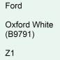 Preview: Ford, Oxford White (B9791), Z1.